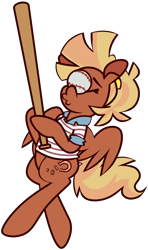Size: 4606x7793 | Tagged: safe, artist:threetwotwo32232, derpibooru import, oc, oc only, oc:penny trotter, pegasus, pony, baseball, female, mare, pegasus oc, simple background, solo, sports, transparent background