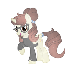 Size: 2988x2752 | Tagged: safe, artist:darbypop1, derpibooru import, oc, oc only, oc:darby, alicorn, crystal pony, pony, alicorn oc, clothes, crystallized, female, glasses, horn, mare, shirt, simple background, solo, transparent background, wings