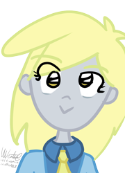 Size: 720x1000 | Tagged: safe, artist:volticomics, derpibooru import, derpy hooves, human, equestria girls, derp, simple background, solo, transparent background