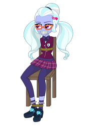 Size: 1244x1739 | Tagged: safe, artist:splendidbondage, derpibooru import, sugarcoat, equestria girls, clothes, crystal prep academy uniform, female, gag, school uniform, simple background, skirt, solo, tape, tape gag, tied up, transparent background