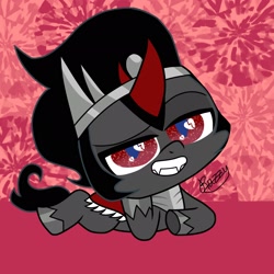 Size: 2048x2048 | Tagged: safe, artist:razzyx09, derpibooru import, king sombra, pony, unicorn, g4.5, my little pony: pony life, signature, solo