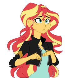 Size: 810x862 | Tagged: safe, artist:ignoto_delta, derpibooru import, sunset shimmer, equestria girls, female, simple background, solo, white background