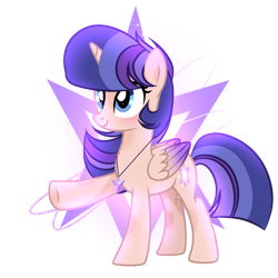 Size: 2048x2048 | Tagged: safe, artist:harmonyvitality-yt, derpibooru import, oc, oc only, alicorn, pony, alicorn oc, base used, eyelashes, female, horn, jewelry, mare, necklace, offspring, parent:flash sentry, parent:twilight sparkle, parents:flashlight, raised hoof, raised leg, simple background, solo, transparent background, underhoof, wings