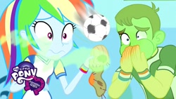 Size: 1280x720 | Tagged: safe, derpibooru import, rainbow dash, equestria girls, equestria girls series, sock it to me, spoiler:eqg series (season 2), clothes, official, smelly, socks, youtube thumbnail