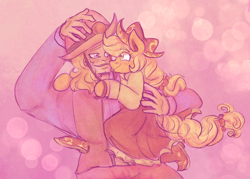 Size: 2859x2048 | Tagged: safe, artist:mimiporcellini, derpibooru import, applejack, human, crossover, crossover shipping, hol horse, holjack, human male, interspecies, jojo's bizarre adventure, male, shipping