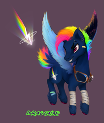 Size: 695x822 | Tagged: safe, artist:dragonae, derpibooru import, rainbow dash, pegasus, g4, goggles, redesign, spread wings, wings