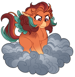 Size: 1024x1060 | Tagged: safe, artist:azure-art-wave, derpibooru import, oc, oc only, pegasus, pony, cloud, female, mare, on a cloud, simple background, solo, standing on a cloud, transparent background