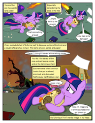 Size: 612x792 | Tagged: safe, artist:newbiespud, derpibooru import, edit, edited screencap, screencap, owlowiscious, twilight sparkle, twilight sparkle (alicorn), alicorn, bird, owl, pony, comic:friendship is dragons, twilight's kingdom, building, comic, dialogue, eyelashes, female, mare, screencap comic