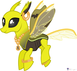 Size: 4336x4000 | Tagged: safe, artist:melisareb, derpibooru import, part of a set, changedling, changeling, hybrid, insect, moth, mothling, original species, .svg available, absurd resolution, alphabet lore, bracelet, changelingified, crossover, ear piercing, earring, female, flying, jewelry, k, mare, necklace, piercing, simple background, solo, species swap, transparent background, vector, wings, yellow changeling