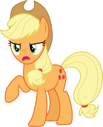 Size: 3000x3694 | Tagged: safe, artist:cloudyglow, derpibooru import, applejack, horse play, .ai available, simple background, solo, transparent background, vector