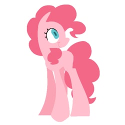 Size: 1000x1000 | Tagged: safe, artist:partyponypower, derpibooru import, pinkie pie, earth pony, pony, simple background, smiling, solo, standing, white background