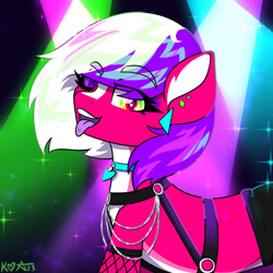 Size: 1500x1500 | Tagged: safe, artist:koa, derpibooru import, oc, oc only, oc:party junkie, earth pony, pony, looking at you, one eye closed, wink, winking at you