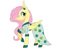 Size: 1915x1590 | Tagged: safe, artist:darbypop1, derpibooru import, fluttershy, pony, clothes, dress, simple background, solo, transparent background