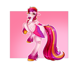 Size: 3000x2496 | Tagged: safe, artist:symphstudio, derpibooru import, oc, oc:caprania, pony, colored wings, female, mare, multicolored wings, solo, wings