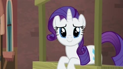 Size: 1920x1080 | Tagged: safe, derpibooru import, screencap, rarity, pony, unicorn, made in manehattan, season 5, 1080p, cute, female, happy, looking at you, mare, raribetes, smiling, solo