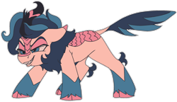 Size: 1642x945 | Tagged: safe, artist:brainiac, derpibooru import, oc, oc only, kirin, female, kirin oc, limited palette, mare, simple background, solo, transparent background, unnamed oc