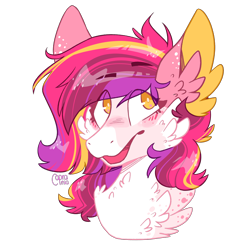 Size: 2000x2000 | Tagged: safe, artist:caprania, derpibooru import, oc, oc only, oc:nova stargazer, pony, bust, female, mare, portrait, simple background, solo, transparent background