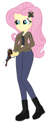 Size: 1541x4096 | Tagged: safe, artist:edy_january, artist:starryshineviolet, derpibooru import, edit, fluttershy, human, equestria girls, equestria girls series, angry, base used, boots, breasts, call of duty, call of duty zombies, clothes, free to use, girls und panzer, gun, hootershy, jacket, laser gun, link in description, long pants, marine, marines, military, raygun, saunders, shoes, simple background, soldier, solo, tanktop, transparent background, trigger discipline, vector, vector edit, weapon