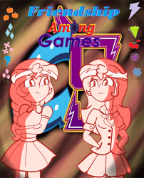 Size: 774x960 | Tagged: artist needed, safe, derpibooru import, sunset shimmer, human, fanfic:friendship among games, equestria girls, fanfic, fanfic art, fanfic cover