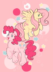 Size: 1524x2048 | Tagged: safe, artist:deathbycatboy, derpibooru import, fluttershy, pinkie pie, earth pony, pegasus, pony, duo, female, mare