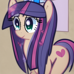 Size: 512x512 | Tagged: safe, derpibooru import, machine learning generated, earth pony, pony, female, mare, purple hair, weird