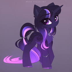 Size: 2723x2699 | Tagged: safe, artist:red_tsukini, derpibooru import, oc, oc only, pony, unicorn, commission, female, high res, mare, signature, solo