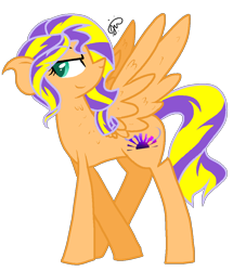 Size: 896x1040 | Tagged: safe, artist:gallantserver, derpibooru import, oc, oc only, oc:sunrise beauty, pegasus, pony, female, mare, simple background, solo, transparent background