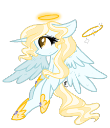 Size: 896x1040 | Tagged: safe, artist:gallantserver, derpibooru import, oc, oc only, alicorn, angel, angel pony, original species, pony, female, halo, mare, solo