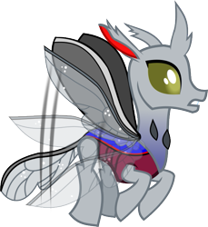 Size: 583x636 | Tagged: safe, artist:mariofan345, derpibooru import, oc, oc only, oc:dot matrix, changedling, changeling, changedling oc, changeling oc, flying, simple background, solo, transparent background, wings flapping