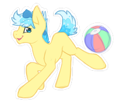 Size: 1200x1000 | Tagged: safe, artist:sinclair2013, derpibooru import, oc, oc only, earth pony, pony, beach ball, earth pony oc, male, simple background, solo, stallion, transparent background