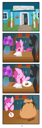 Size: 640x1920 | Tagged: safe, artist:sinclair2013, derpibooru import, oc, oc only, oc:cherry blossom, earth pony, pony, bag, comic, duo, earth pony oc, female, male, mare, money bag, stallion