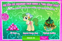 Size: 1565x1031 | Tagged: safe, derpibooru import, advertisement, costs real money, female, gameloft, green, holiday, mare, official, saint patrick's day
