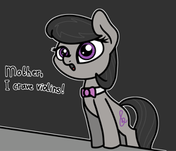 Size: 2048x1756 | Tagged: safe, artist:ewoudcponies, derpibooru import, octavia melody, earth pony, pony, female, gray background, open mouth, pun, simple background, solo