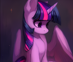 Size: 1589x1358 | Tagged: safe, derpibooru import, generator:purplesmart.ai, generator:stable diffusion, machine learning generated, twilight sparkle, twilight sparkle (alicorn), alicorn, pony, female, simple background, sitting, solo