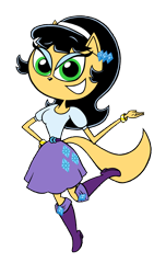 Size: 2248x4000 | Tagged: safe, artist:solid32, derpibooru import, rarity, equestria girls, belt, boots, clothes, clothes swap, cosplay, costume, high heel boots, shirt, shoes, simple background, skirt, solo, transparent background, tuff puppy