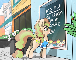 Size: 3800x3000 | Tagged: safe, artist:myr2a, derpibooru import, oc, oc only, earth pony, pony, butt, plot, solo