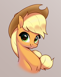 Size: 2020x2525 | Tagged: safe, artist:aquaticvibes, derpibooru import, applejack, earth pony, pony, bust, cute, jackabetes, solo