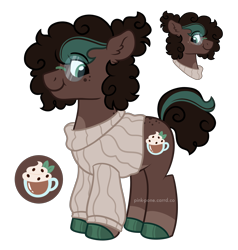 Size: 2050x2150 | Tagged: safe, artist:pink-pone, derpibooru import, oc, oc only, oc:mocha bean, earth pony, pony, clothes, glasses, male, simple background, solo, stallion, sweater, transparent background