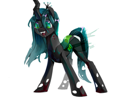 Size: 3035x2598 | Tagged: safe, artist:湮浊湮于浊, derpibooru import, queen chrysalis, changeling, female, mare, simple background, solo, white background