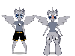 Size: 414x309 | Tagged: safe, derpibooru import, oc, oc only, alicorn, anthro, unguligrade anthro, alicorn oc, clothes, horn, kisekae, simple background, solo, transparent background, wings