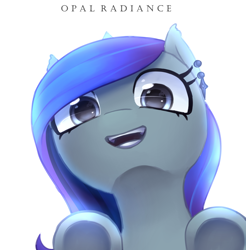 Size: 2800x2840 | Tagged: safe, artist:opal_radiance, derpibooru import, oc, oc only, oc:ember moon, pony, unicorn, horn, simple background, solo, unicorn oc, white background