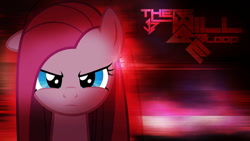 Size: 850x478 | Tagged: safe, derpibooru import, pinkie pie, earth pony, looking at you, pinkamena diane pie, serious, solo
