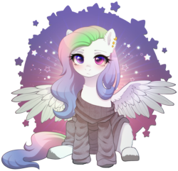 Size: 2213x2132 | Tagged: safe, artist:avrameow, derpibooru import, part of a set, oc, oc only, pegasus, pony, clothes, commission, oversized clothes, pegasus oc, simple background, solo, sweater, transparent background, ych result