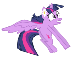 Size: 468x390 | Tagged: safe, artist:benpictures1, edit, twilight sparkle, twilight sparkle (alicorn), alicorn, pony, power ponies (episode), cute, faic, female, flower in ear, gritted teeth, inkscape, mare, simple background, solo, teeth, transparent background, twiabetes, vector