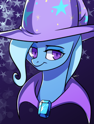 Size: 1522x1988 | Tagged: safe, artist:alexsc112, derpibooru import, trixie, pony, unicorn, bust, female, mare, solo