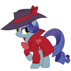 Size: 1200x1200 | Tagged: safe, artist:prixy05, derpibooru import, pony, unicorn, clothes, shadow spade, simple background, solo, transparent background, trenchcoat, vector