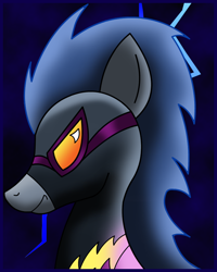Size: 720x900 | Tagged: safe, artist:rdk, pegasus, pony, digital art, goggles, lightning, male, shadowbolts, solo