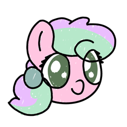 Size: 1000x1000 | Tagged: safe, artist:theunidentifiedchangeling, derpibooru import, oc, oc only, oc:yedna letelier, earth pony, pony, bust, chibi, commission, earth pony oc, female, mare, portrait, simple background, smiling, solo, transparent background, ych result, your character here