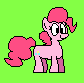 Size: 84x83 | Tagged: safe, artist:gravity1037, derpibooru import, pinkie pie, animated, dancing, green background, pixel art, pizza tower, simple background, solo, sprite