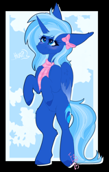 Size: 1542x2430 | Tagged: safe, artist:ezzerie, derpibooru import, oc, oc only, oc:andromeda, alicorn, asking for hug, bow, clothes, female, mare, scarf, solo, standing